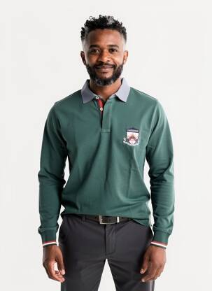 Polo mâneci lungi mâneci lungi verde CAMBRIDGE bărbat