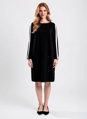 Rochie midi mâneci lungi mâneci lungi negru NINATI femeie