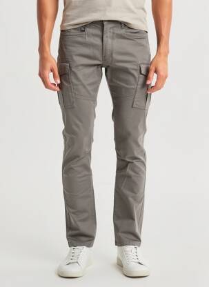 Pantalon cargo buzunare mărime normală verde IMPAQT bărbat