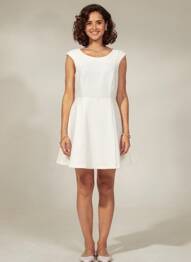 Rochie scurtă fără mâneci fără mâneci alb ONE STEP femeie