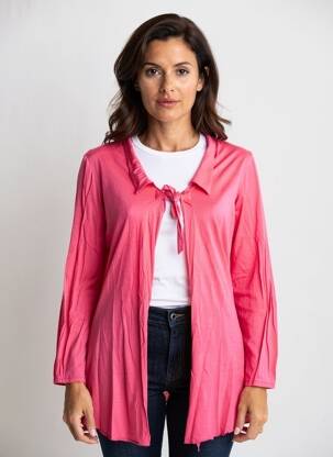 Jachete casual guler rotund roz ELIANE ET LENA femeie