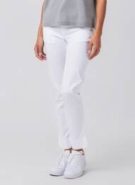 Pantalon slim talie elastică mărime normală alb MYRINE femeie