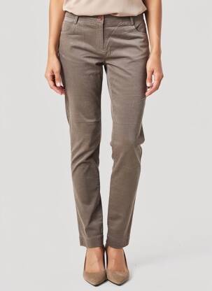 Pantalon slim talie joasă talie joasă maro SESSUN femeie