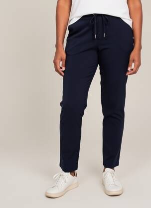 Pantalon slim talie elastică mărime normală albastru MALOKA femeie