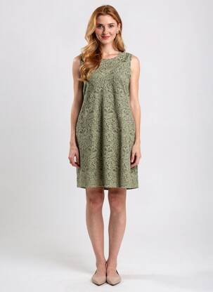 Rochie midi fără mâneci fără mâneci verde PAUL BRIAL femeie