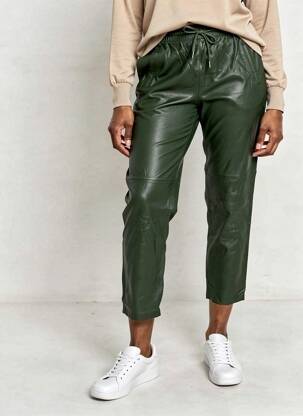 Pantalon 7/8 talie elastică mărime normală verde OAKWOOD femeie