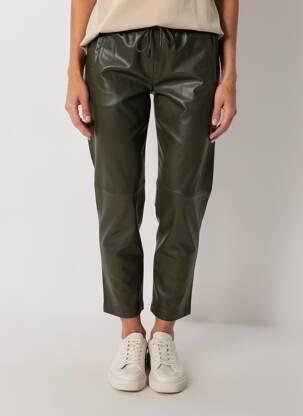 Pantalon 7/8 talie elastică mărime normală verde închis OAKWOOD femeie