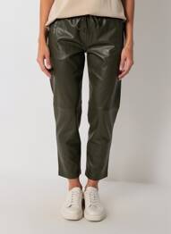 Pantalon 7/8 talie elastică mărime normală verde închis OAKWOOD femeie