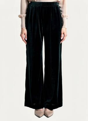 Pantalon larg mărime normală mărime normală verde KARMA KOMA femeie
