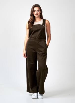Salopetă-pantalon bretele subțiri bretele subțiri verde ARTLOVE femeie