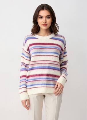Pulover elasticitate mâneci lungi bej ARTLOVE femeie