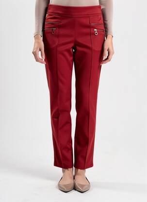 Pantalon slim talie elastică mărime normală portocaliu LILI & CAROLINE femeie