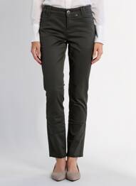 Pantalon slim țesătură acoperită mărime normală verde STREET ONE femeie