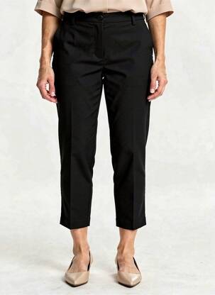 Pantalon 7/8 elasticitate mărime normală negru JULIE GUERLANDE femeie