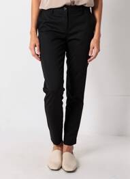 Pantalon slim țesătură poplin mărime normală negru GEISHA femeie