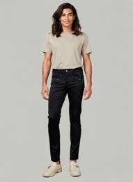 Pantalon slim țesătură poplin mărime normală negru STREET ONE femeie