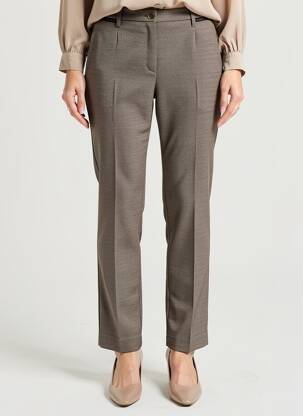 Pantalon slim elasticitate mărime normală maro CHRISTINE LAURE femeie