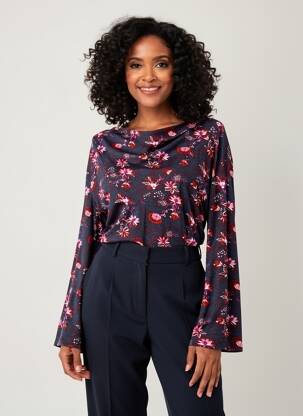 Tricou mâneci lungi mâneci lungi albastru LA FIANCEE DU MEKONG femeie