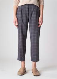 Pantalon chino închidere cu fermoar sub clapetă cu nasturi talie înaltă gri DAMART femeie