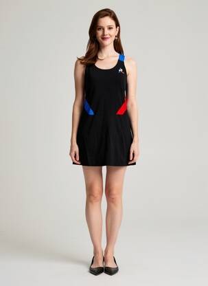 Rochie scurtă guler rotund bretele subțiri negru LE COQ SPORTIF femeie