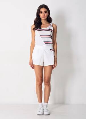 Salopetă scurtă fără mâneci fără mâneci alb LE COQ SPORTIF femeie