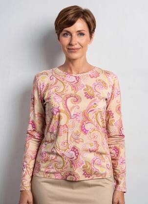 Tricou mâneci lungi mâneci lungi roz HAJO femeie