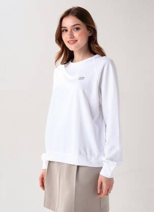 Tricou mâneci lungi mâneci lungi alb NATURAL STB femeie