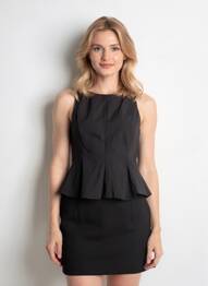 Top elasticitate fără mâneci negru STRADIVARIUS femeie