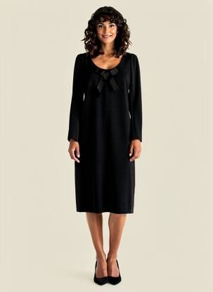 Rochie midi țesătură crep mâneci lungi negru SONIA RYKIEL femeie