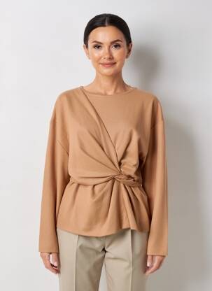Top mâneci lungi mâneci lungi bej SONIA RYKIEL femeie