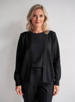 Vestă cu mâneci lungi elasticitate negru I.ODENA femeie
