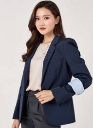 Sacou buzunare albastru ZARA femeie