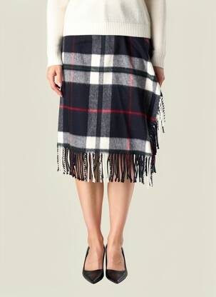 Fustă midi croială dreaptă albastru SHIRTAPORTER femeie