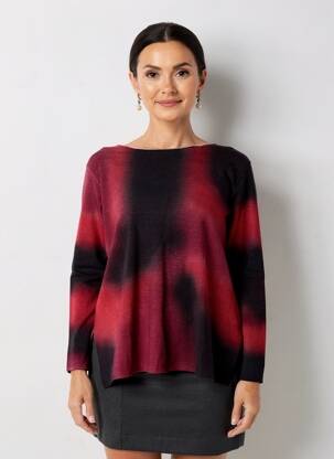 Pulover croială dreaptă mâneci lungi negru PIER ANTONIO GASPARI femeie