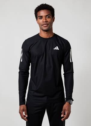 Tricou croială cambrată mâneci lungi negru ADIDAS bărbat