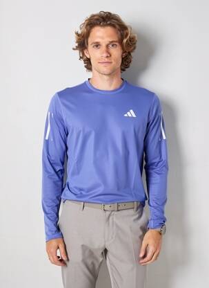 Tricou croială cambrată mâneci lungi violet ADIDAS bărbat