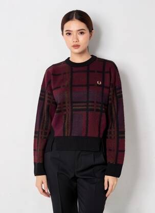 Pulover elasticitate mâneci lungi negru FRED PERRY femeie