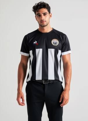 Tricou broderie mâneci scurte negru LE COQ SPORTIF bărbat