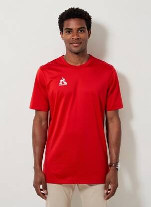Tricou croială cambrată mâneci scurte roșu LE COQ SPORTIF bărbat