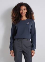 Hanorac plasă semi-opacă mâneci lungi albastru LE COQ SPORTIF femeie