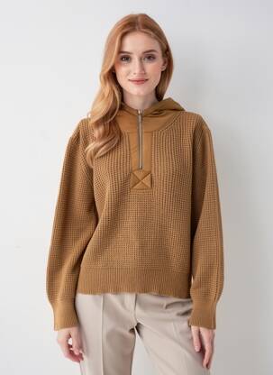 Pulover elasticitate mâneci lungi maro CHLOÉ STORA femeie