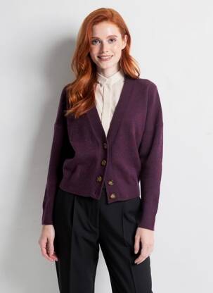 Vestă cu mâneci lungi elasticitate violet COLLEZIONE N_01 femeie