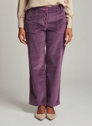 Pantalon drept elasticitate mărime normală violet DROLATIC femeie