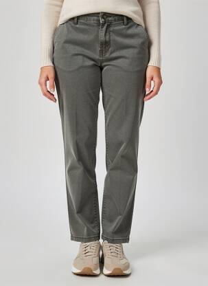 Pantalon chino închidere cu fermoar sub clapetă cu nasturi mărime normală gri HOD femeie