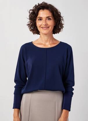 Tricou mâneci lungi mâneci lungi albastru OLSEN femeie