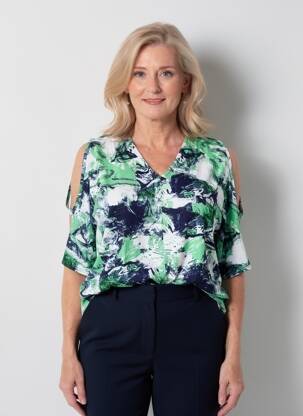 Tricou mâneci 3/4 mâneci 3/4 verde MARBLE femeie