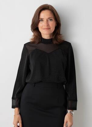Tricou mâneci lungi mâneci lungi negru MERI & ESCA femeie