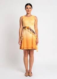 Rochie scurtă fără mâneci fără mâneci portocaliu DY DESIGN femeie