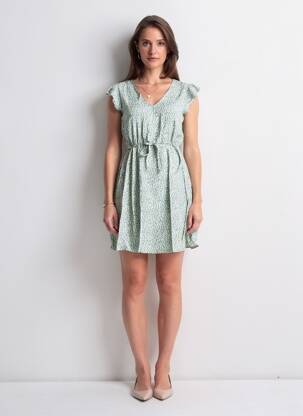 Rochie scurtă mâneci scurte mâneci scurte alb R & F femeie