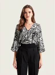 Bolero închidere cu legături de legat negru ROSA FASHION femeie